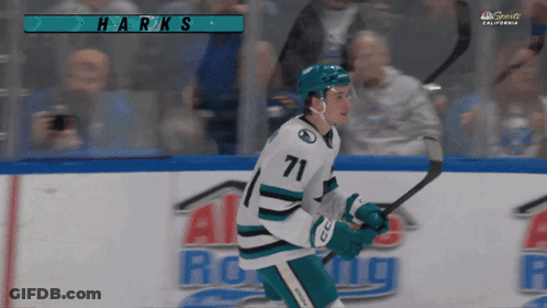 Hockey Player Number 71 On Ice GIF