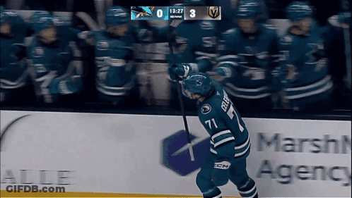 Hockey Player Number 71 On Ice GIF