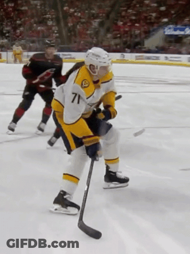 Hockey Player Number 71 Skating GIF