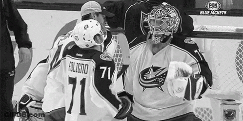 Hockey Player Number 71 Talking GIF