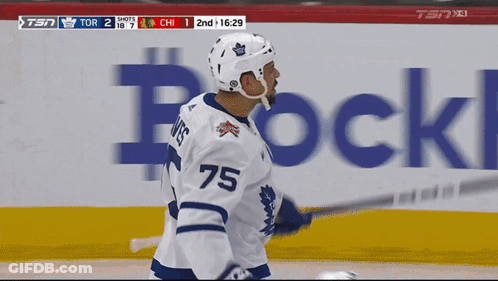 Hockey Player Number 75 On Ice GIF