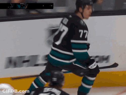 Hockey Player Number 77 On Ice GIF