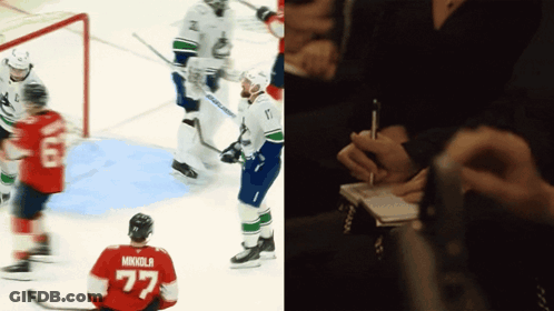 Hockey Player Number 77 GIF