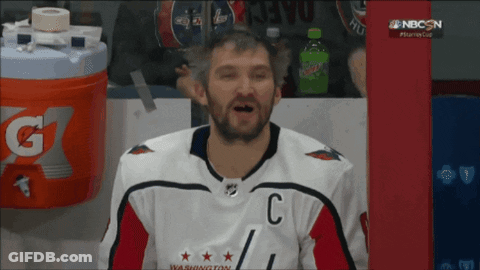 Hockey Player Number 8 Celebrates GIF