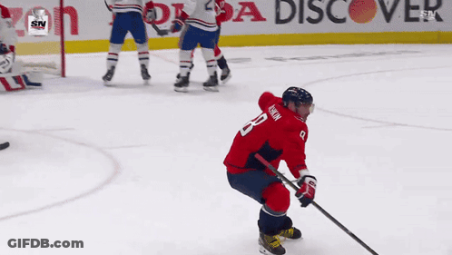 Hockey Player Number 8 GIF