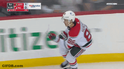 Hockey Player Number 8 On Ice GIF