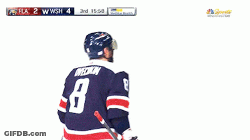 Hockey Player Number 8 On Ice GIF