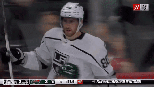 Hockey Player Number 80 Holding Stick GIF