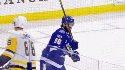 Hockey Player Number 86 Holding Stick GIF
