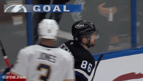 Hockey Player Number 86 Standing Next To Another GIF
