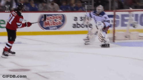Hockey Player Number 9 On Ice GIF