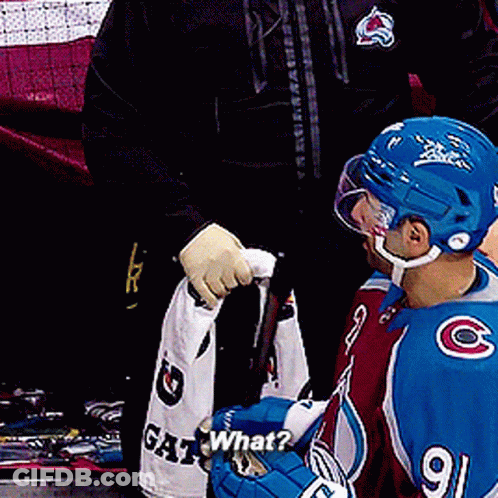 Hockey Player Number 9 Talking To Referee GIF