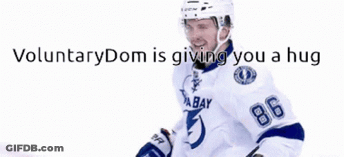 Hockey Player Number 91 Hugging Another Player GIF