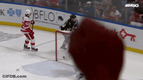 Hockey Player Number 92 Standing On Ice GIF