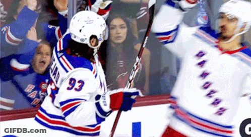 Hockey Player Number 93 Celebrates GIF