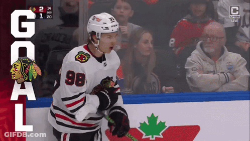 Hockey Player Number 98 On Ice GIF