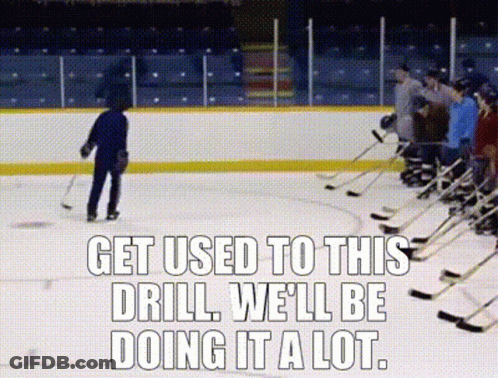 Hockey Player On Ice: Get Used To This Drill GIF