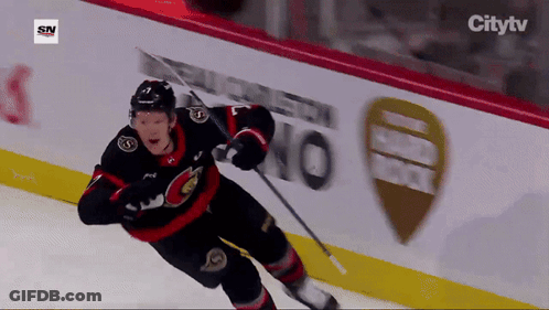 Hockey Player On Ice With Citytv Logo GIF