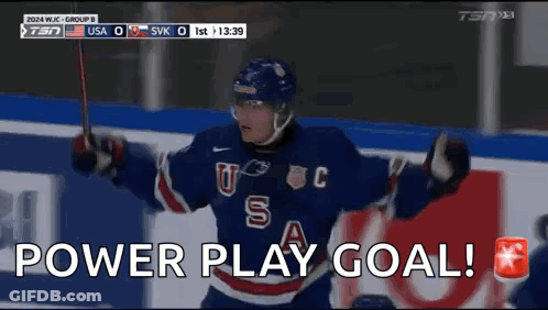Hockey Player Power Play GIF