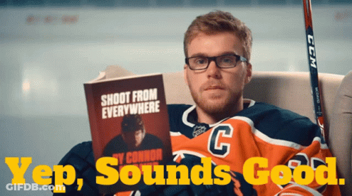 Hockey Player Reading Shoot From Everywhere GIF