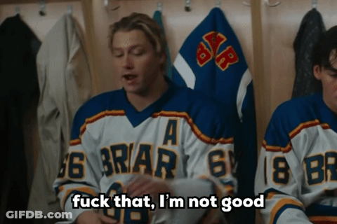 Hockey Player Saying Fuck That I'm Not Good GIF