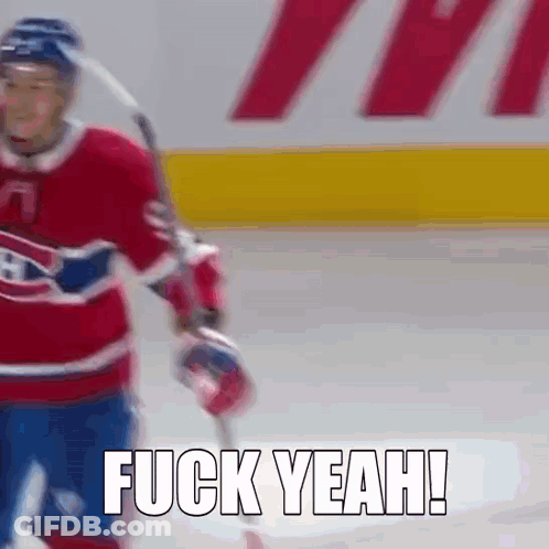 Hockey Player Saying Fuck Yeah GIF
