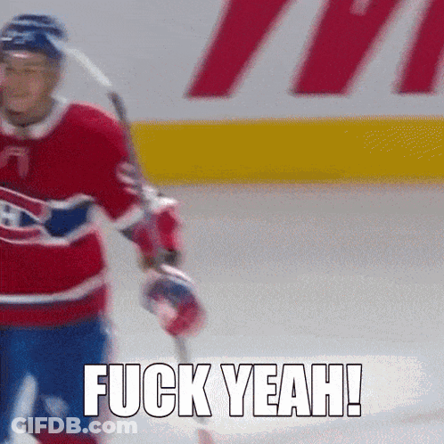 Hockey Player Saying Fuck Yeah GIF