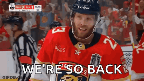 Hockey Player Saying We're So Back GIF