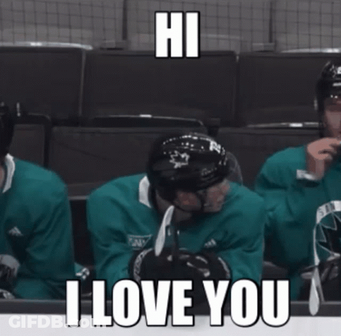 Hockey Player Says Hi I Love You GIF
