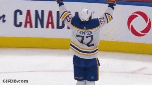 Hockey Player Thompson Celebrating GIF
