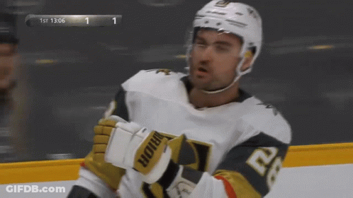Hockey Player Wearing Bauer Glove GIF