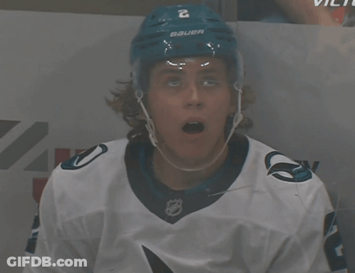 Hockey Player Wearing Bauer Helmet GIF