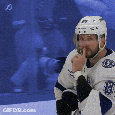 Hockey Player Wearing Bauer Helmet GIF