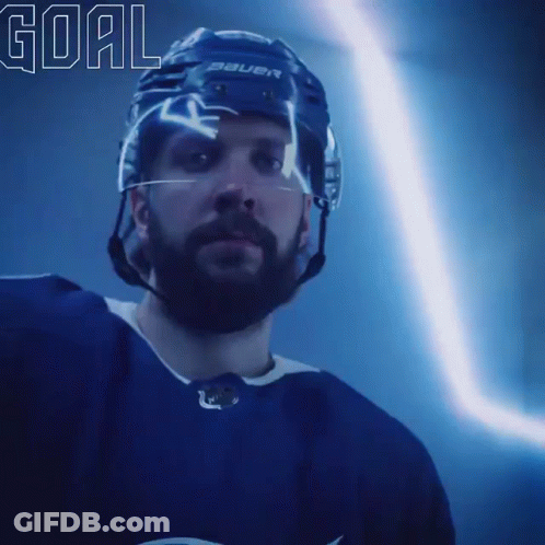 Hockey Player Wearing Bauer Helmet GIF
