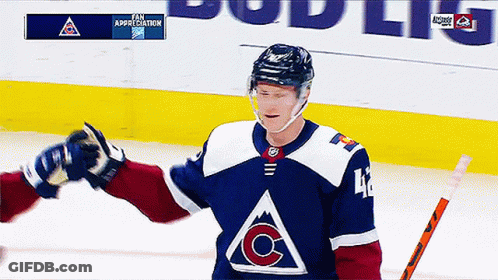 Hockey Player Wearing C Jersey GIF