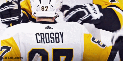Hockey Player Wearing Crosby Jersey GIF