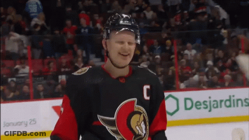 Hockey Player Wearing Desjardins Jersey GIF