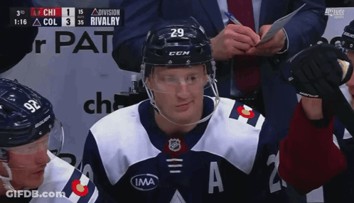 Hockey Player Wearing Helmet 29 GIF