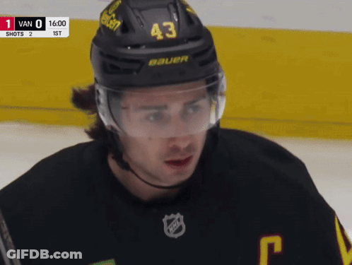 Hockey Player Wearing Helmet 43 GIF