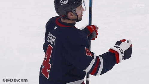 Hockey Player Wearing Helmet Saying Bell GIF
