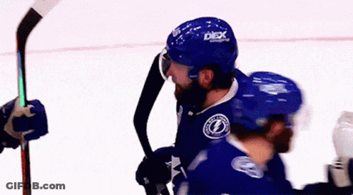 Hockey Player Wearing Helmet Saying Dix GIF
