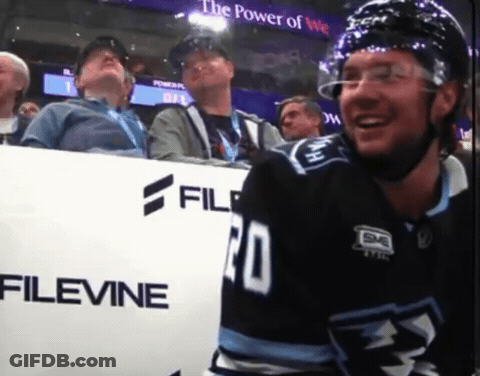 Hockey Player Wearing Jersey Number 40 GIF