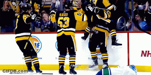 Hockey Player Wearing Jersey Number 53 GIF