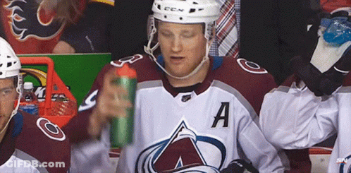 Hockey Player Wearing Jersey With A GIF