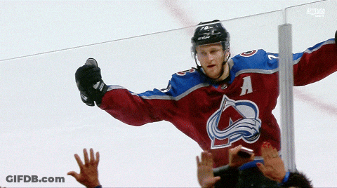 Hockey Player Wearing Jersey With A GIF