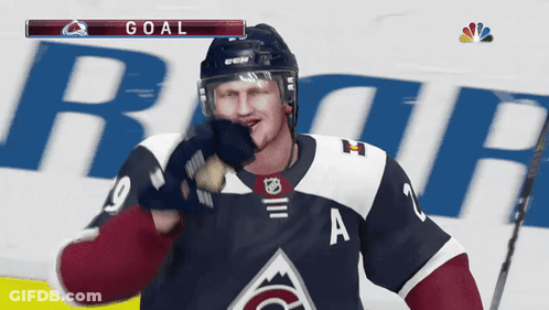 Hockey Player Wearing Jersey With A GIF