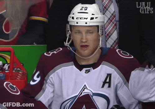 Hockey Player Wearing Jersey With A GIF