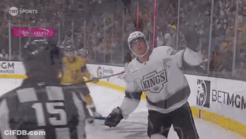 Hockey Player Wearing Kings Jersey GIF