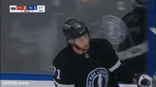 Hockey Player Wearing Number 11 Jersey GIF
