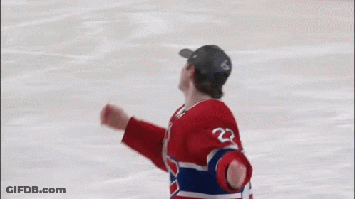 Hockey Player Wearing Number 22 Jersey GIF
